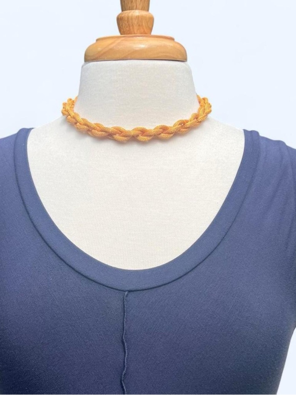Vintage Monet Bright Gold Braided Mesh Choker